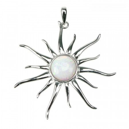 Gold Plated 925 Sterling Silver Open Sun Pendant Necklace