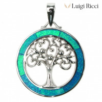 Buy Luigi Ricci Silver Necklaces & Pendants with Silver & Opal Stone